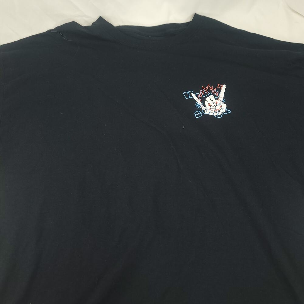 Eighty Eight Wild Soul Crew Neck Graphic Short Sleeve Shirt Mens Size 2XL Black